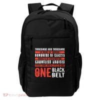 One Black Belt Funny Martial Arts Karate Taekwondo Graphic Gift Backpack thumb 0