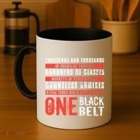 One Black Belt Funny Martial Arts Karate Taekwondo Graphic Gift Coffee Mug thumb 4