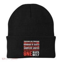 One Black Belt Funny Martial Arts Karate Taekwondo Graphic Gift Beanie thumb 0