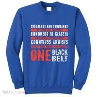 One Black Belt Funny Martial Arts Karate Taekwondo Graphic Gift Sweatshirt thumb 0