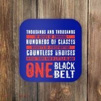 One Black Belt Funny Martial Arts Karate Taekwondo Graphic Gift Coaster thumb 0