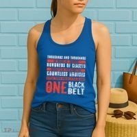One Black Belt Funny Martial Arts Karate Taekwondo Graphic Gift Women's Tank Top thumb 2