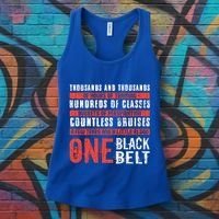 One Black Belt Funny Martial Arts Karate Taekwondo Graphic Gift Women's Tank Top thumb 3