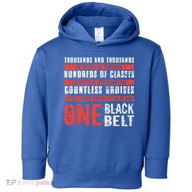 One Black Belt Funny Martial Arts Karate Taekwondo Graphic Gift Toddler Hoodie