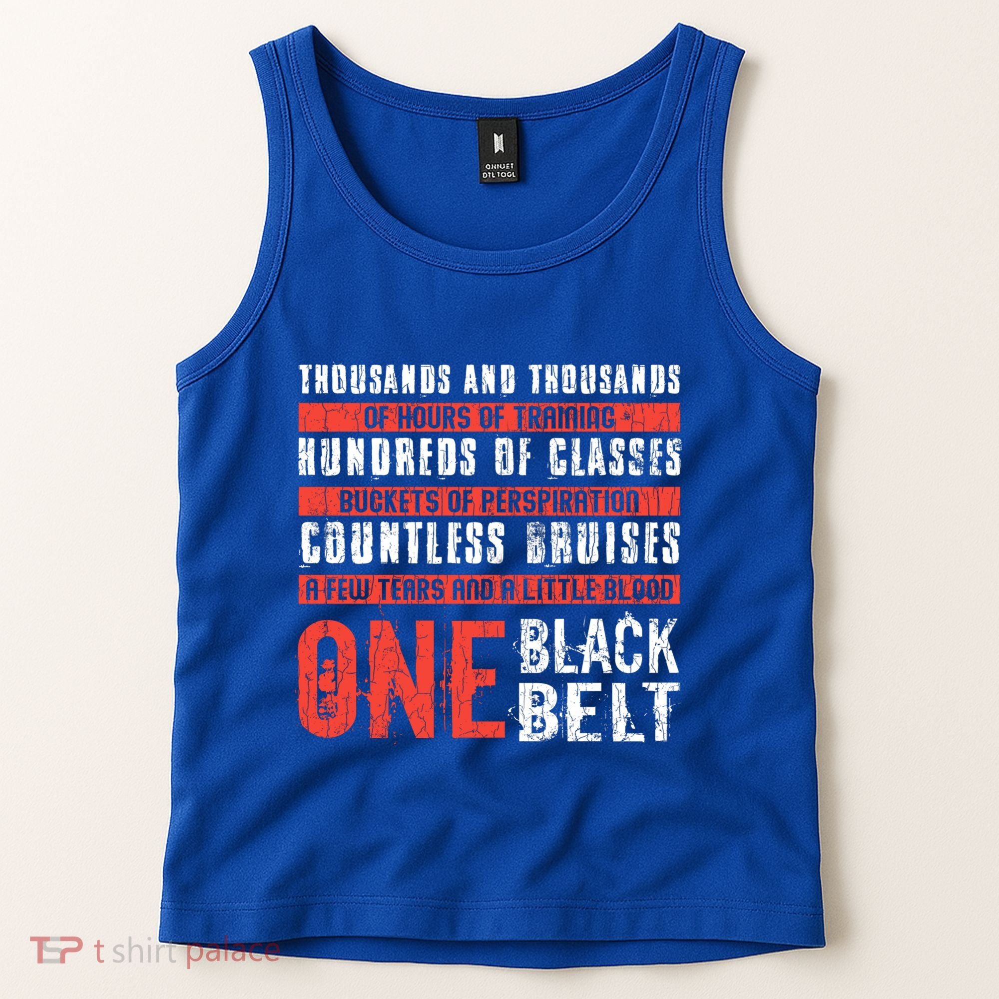 One Black Belt Funny Martial Arts Karate Taekwondo Graphic Gift Tank Top