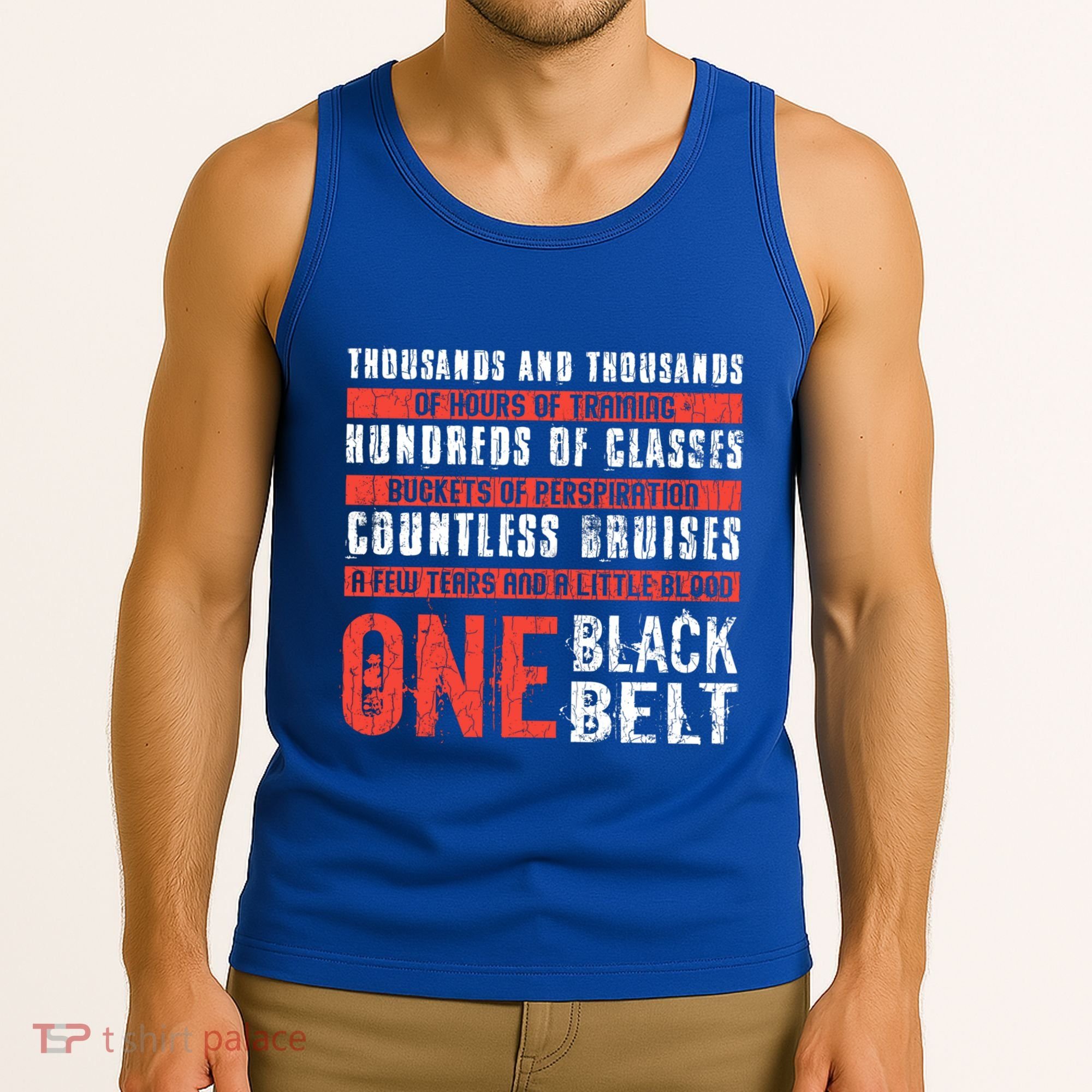 One Black Belt Funny Martial Arts Karate Taekwondo Graphic Gift Tank Top