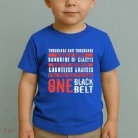 One Black Belt Funny Martial Arts Karate Taekwondo Graphic Gift Toddler T-Shirt thumb 2