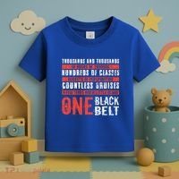 One Black Belt Funny Martial Arts Karate Taekwondo Graphic Gift Toddler T-Shirt thumb 3