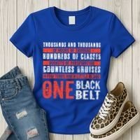 One Black Belt Funny Martial Arts Karate Taekwondo Graphic Gift Women's T-Shirt thumb 3