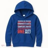 One Black Belt Funny Martial Arts Karate Taekwondo Graphic Gift Kids Hoodie thumb 0