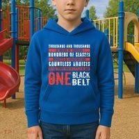 One Black Belt Funny Martial Arts Karate Taekwondo Graphic Gift Kids Hoodie thumb 2
