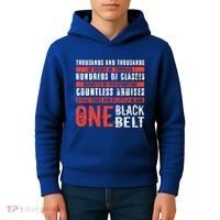 One Black Belt Funny Martial Arts Karate Taekwondo Graphic Gift Kids Hoodie thumb 4