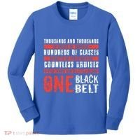 One Black Belt Funny Martial Arts Karate Taekwondo Graphic Gift Kids Long Sleeve Shirt thumb 0