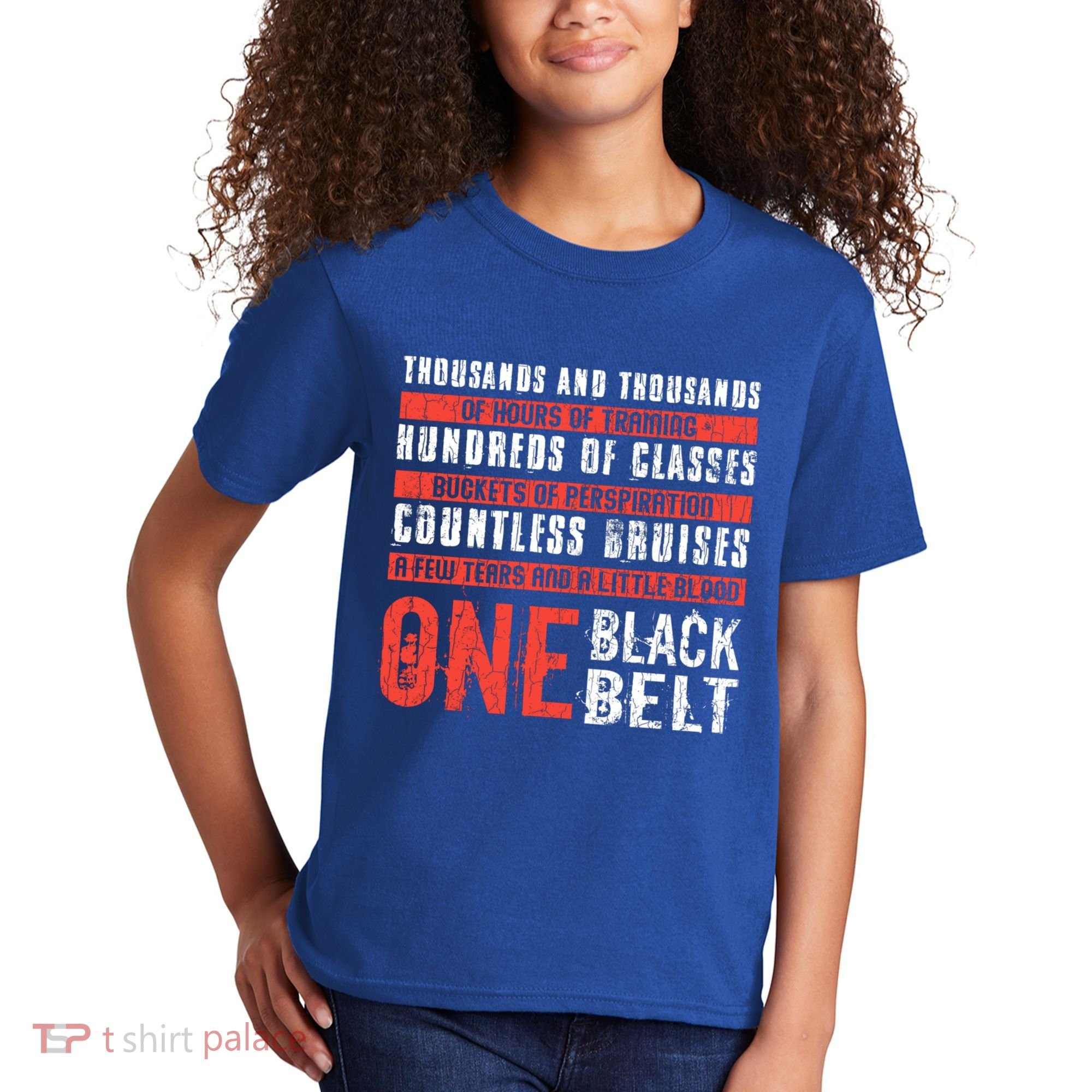 One Black Belt Funny Martial Arts Karate Taekwondo Graphic Gift Kids T-Shirt