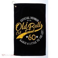 Old Balls Club 60th Over The Hill Birthday Golf Towel thumb 0