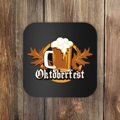 Oktoberfest Beer Celebration Logo Coaster