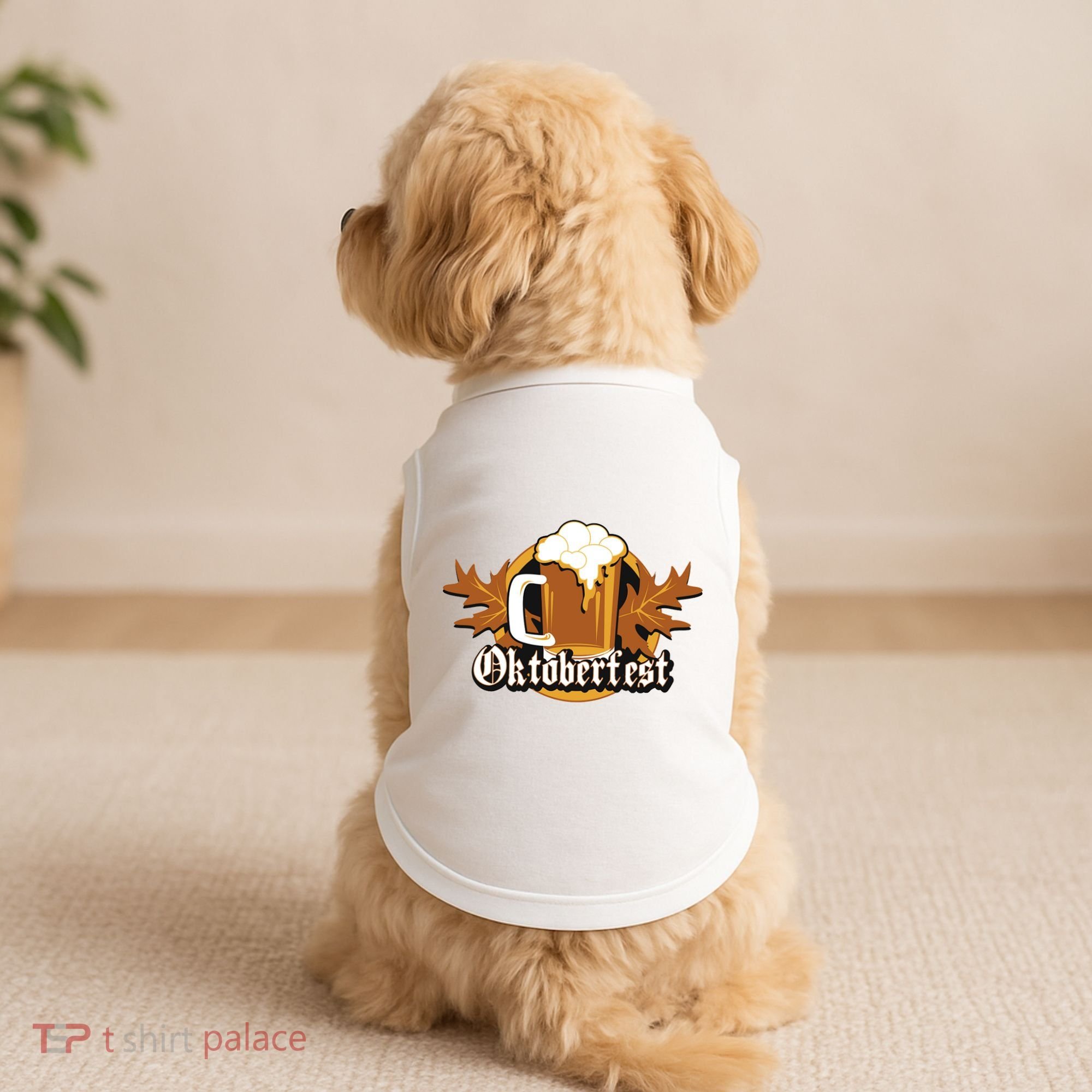 Oktoberfest Beer Celebration Logo Doggie Tank