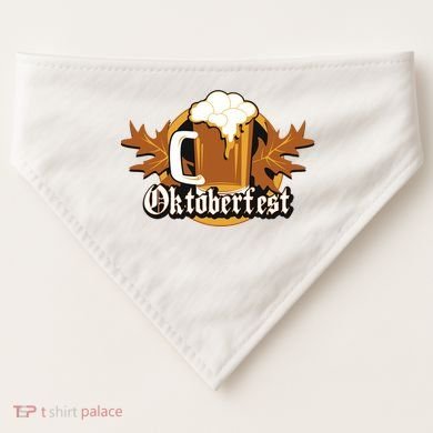 Oktoberfest Beer Celebration Logo USA-Made Doggie Bandana