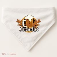 Oktoberfest Beer Celebration Logo USA-Made Doggie Bandana thumb 0