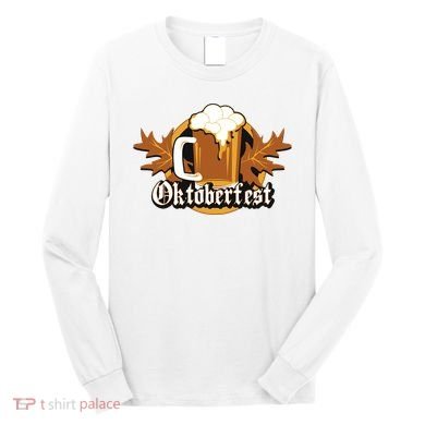 Oktoberfest Beer Celebration Logo Long Sleeve Shirt