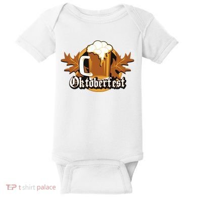 Oktoberfest Beer Celebration Logo Baby Bodysuit