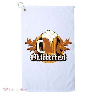 Oktoberfest Beer Celebration Logo Golf Towel