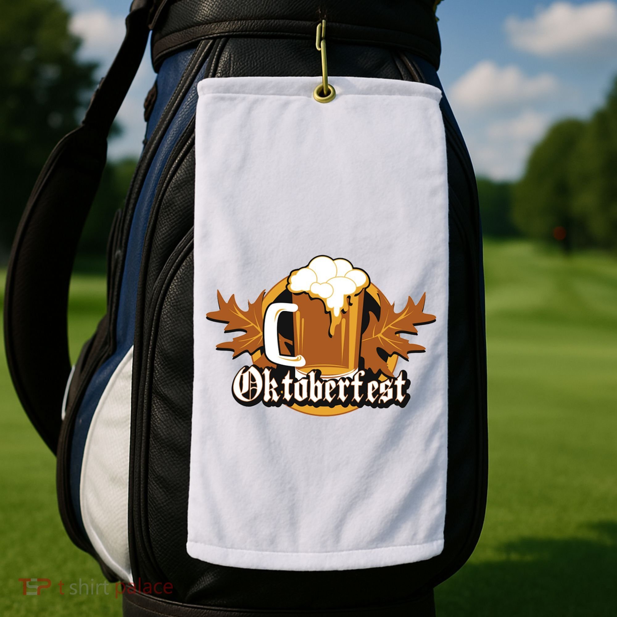 Oktoberfest Beer Celebration Logo Golf Towel