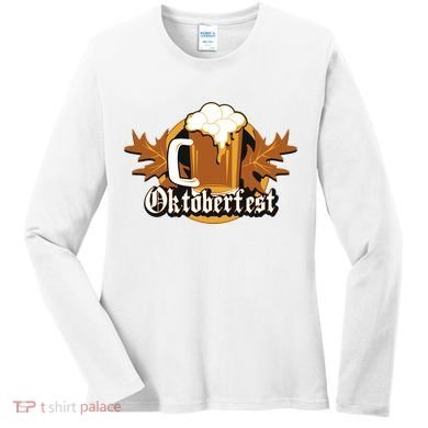 Oktoberfest Beer Celebration Logo Women's Long Sleeve Shirt
