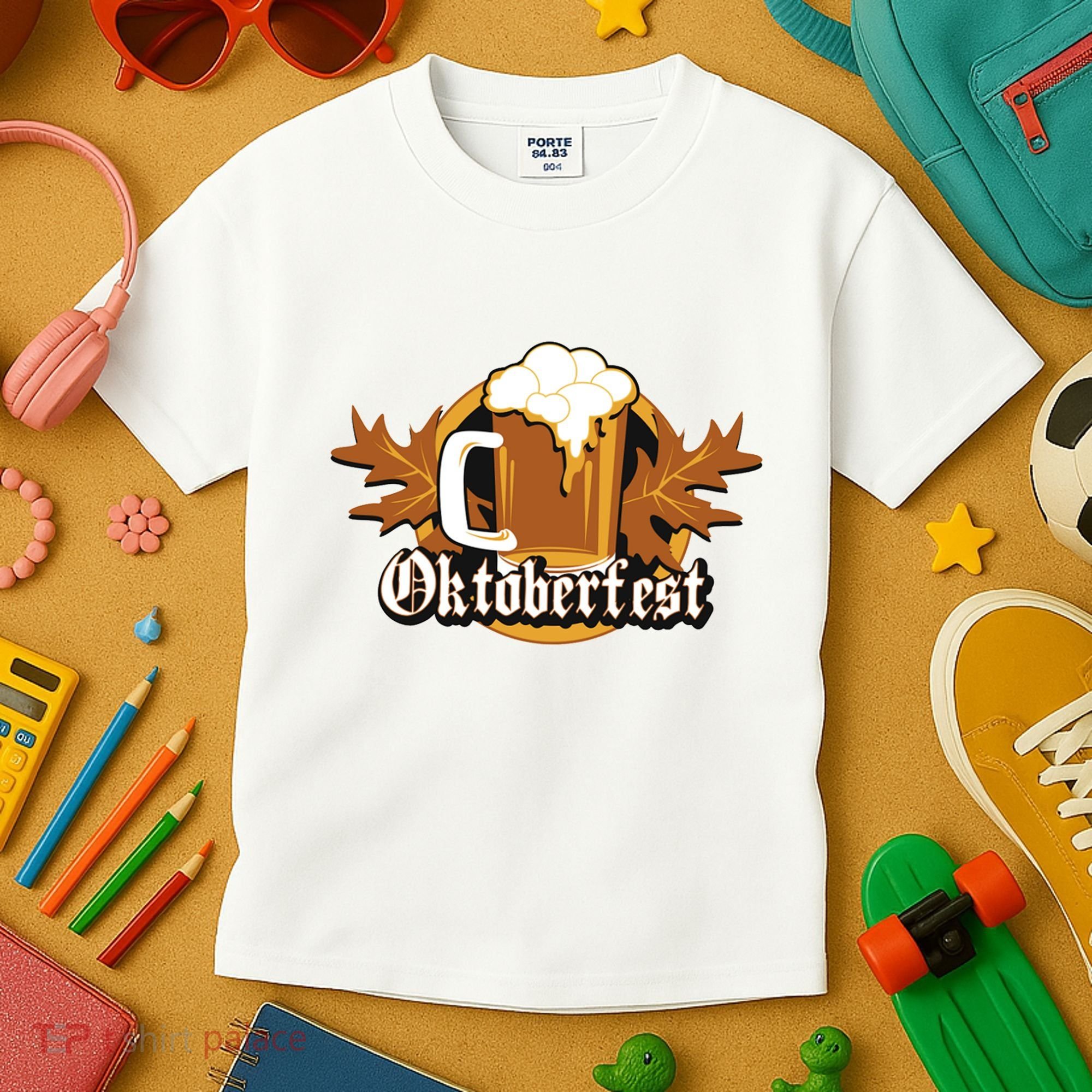 Oktoberfest Beer Celebration Logo Kids T-Shirt