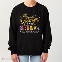 October Birthday Celebration Tie Dye Gift Women's Sweatshirt thumb 0