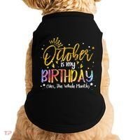 October Birthday Celebration Tie Dye Gift Doggie Tank thumb 0