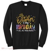 October Birthday Celebration Tie Dye Gift Sweatshirt thumb 0
