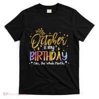 October Birthday Celebration Tie Dye Gift T-Shirt thumb 0
