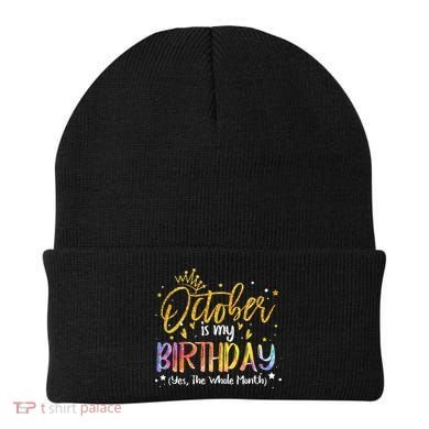 October Birthday Celebration Tie Dye Gift Beanie