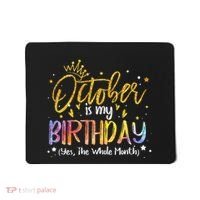 October Birthday Celebration Tie Dye Gift Mousepad thumb 0