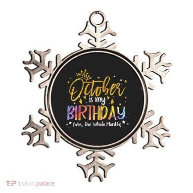 October Birthday Celebration Tie Dye Gift Ornament