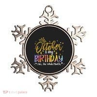 October Birthday Celebration Tie Dye Gift Ornament thumb 0