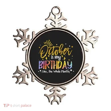 October Birthday Celebration Tie Dye Gift Ornament