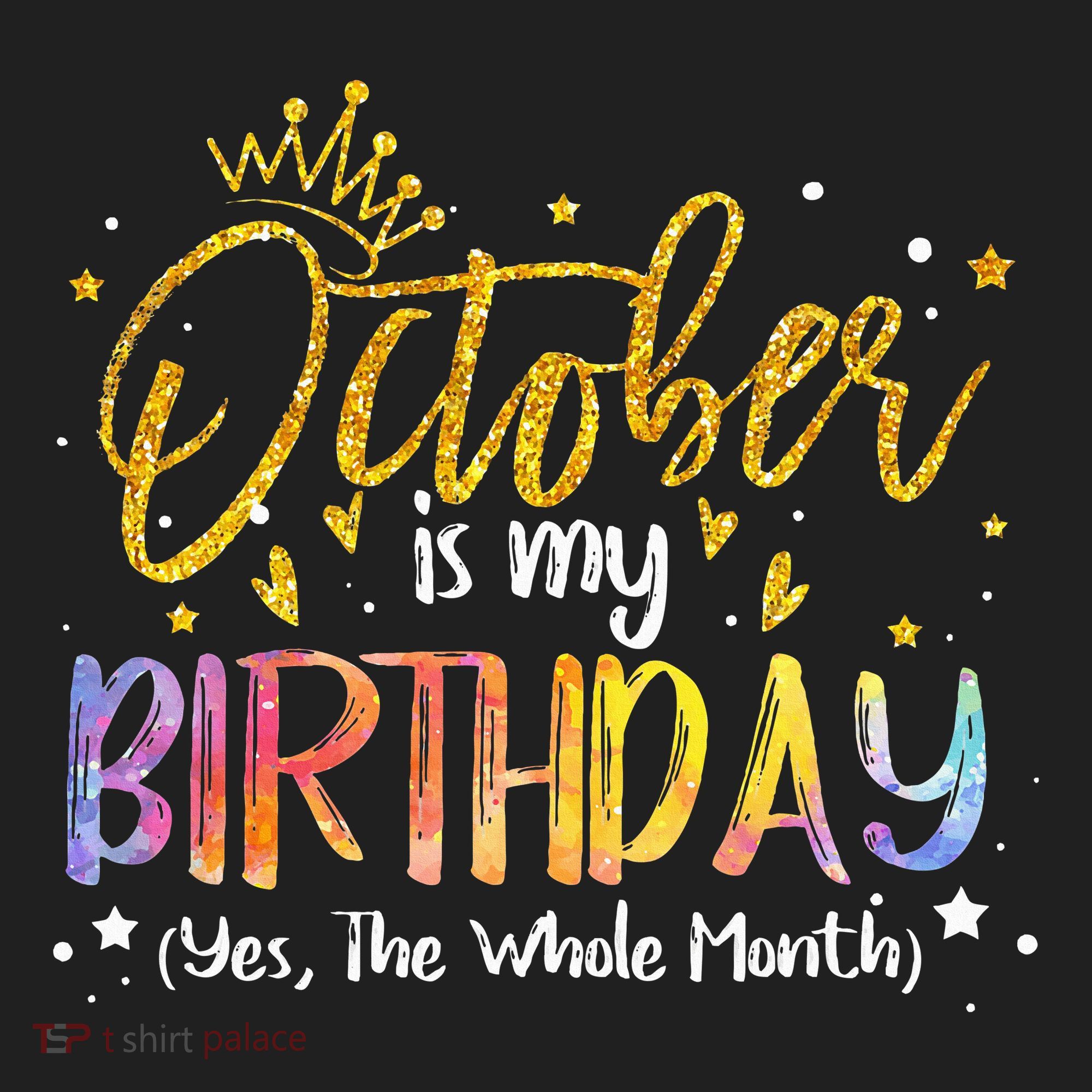 October Birthday Celebration Tie Dye Gift Hat