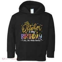 October Birthday Celebration Tie Dye Gift Toddler Hoodie thumb 0