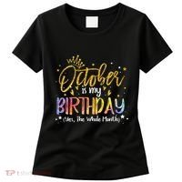 October Birthday Celebration Tie Dye Gift Women's T-Shirt thumb 0