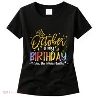 October Birthday Celebration Tie Dye Gift Women's T-Shirt thumb 0