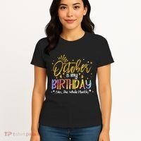October Birthday Celebration Tie Dye Gift Women's T-Shirt thumb 4