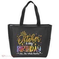 October Birthday Celebration Tie Dye Gift Tote Bag thumb 0