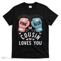 Or Blue Cousin Loves You Boxing Gender Reveal Party T-Shirt thumb 0