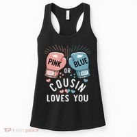 Or Blue Cousin Loves You Boxing Gender Reveal Party Women's Tank Top thumb 0