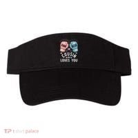 Or Blue Cousin Loves You Boxing Gender Reveal Party Visor thumb 0