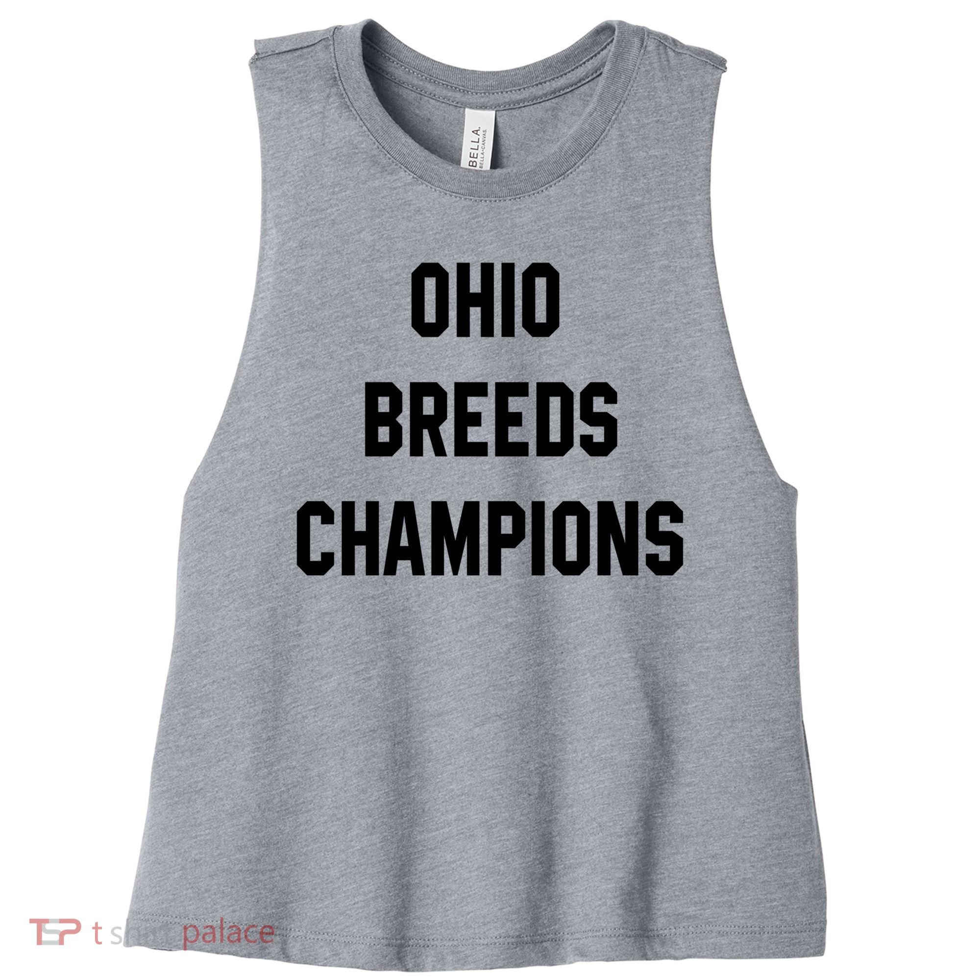 Ohio Breeds Champions Women's Racerback Cropped Tank