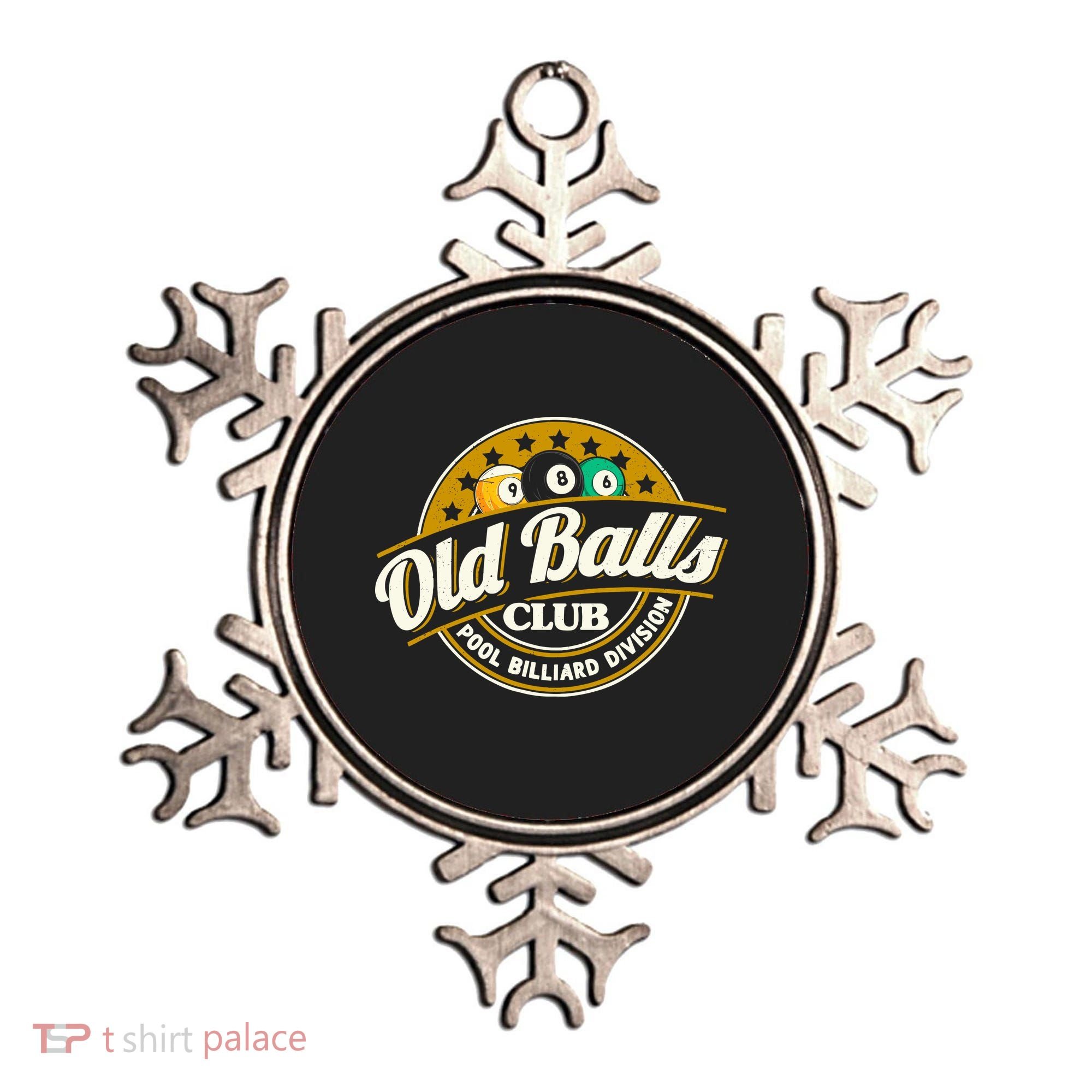 Old Balls Club Pool 8 Ball Billiards Division For Ornament
