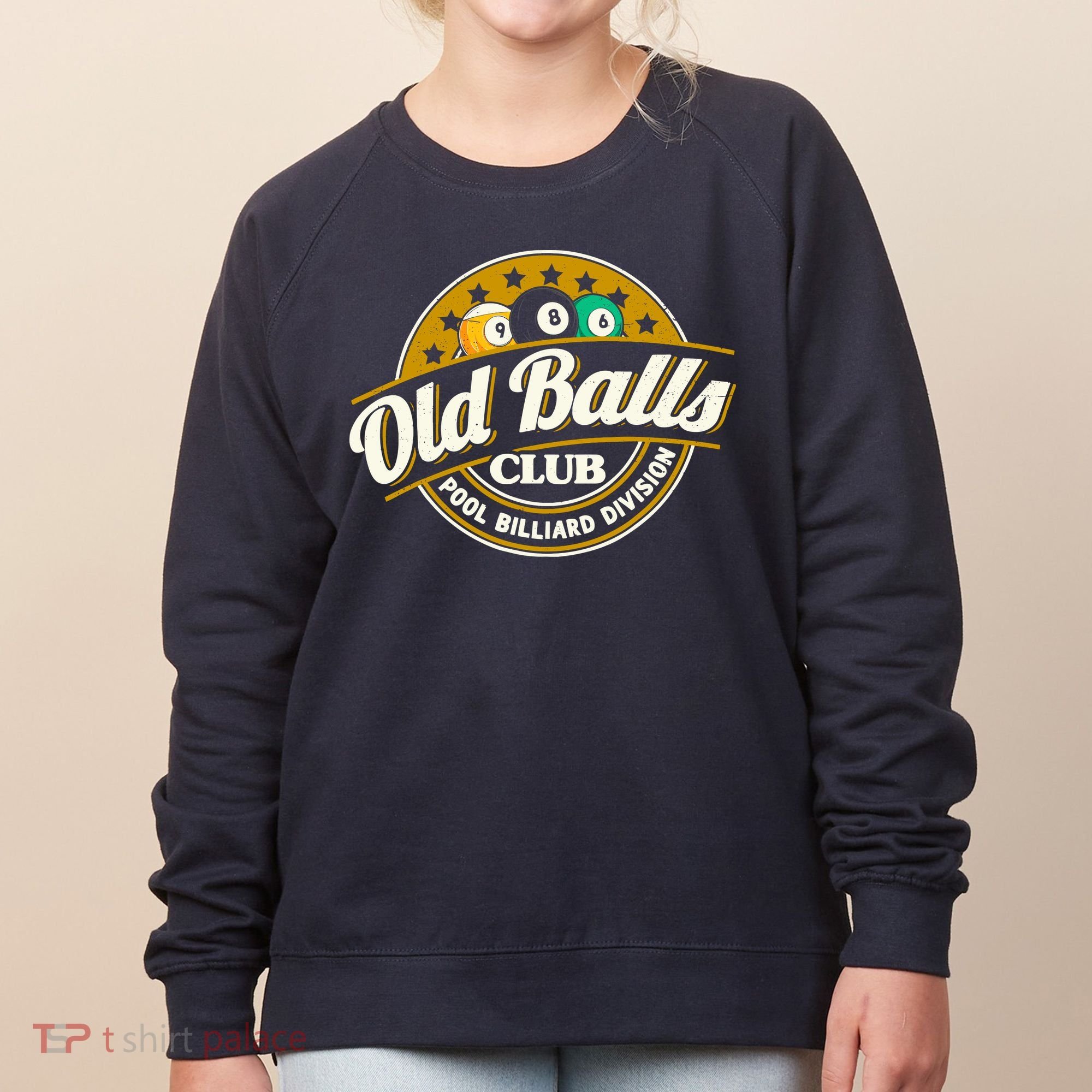 Old Balls Club Pool 8 Ball Billiards Division For Women's Sweatshirt